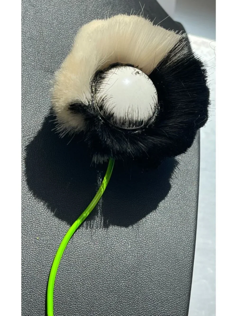 Hattie Carnegie Unsigned Vintage Powder Puff Brushing Flower Brooch Retro Mod Ar